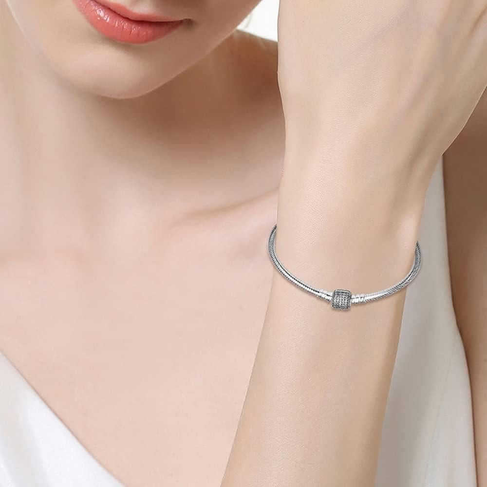 Pulsera de Encanto KUNSIR de Plata Esterlina 925 para Mujeres
