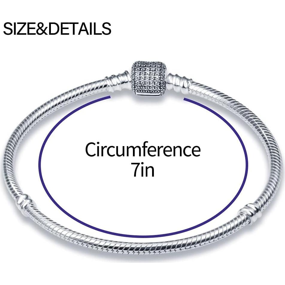 Pulsera de Encanto KUNSIR de Plata Esterlina 925 para Mujeres