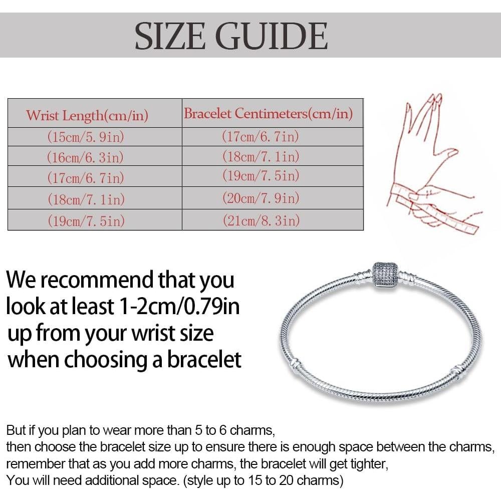 Pulsera de Encanto KUNSIR de Plata Esterlina 925 para Mujeres