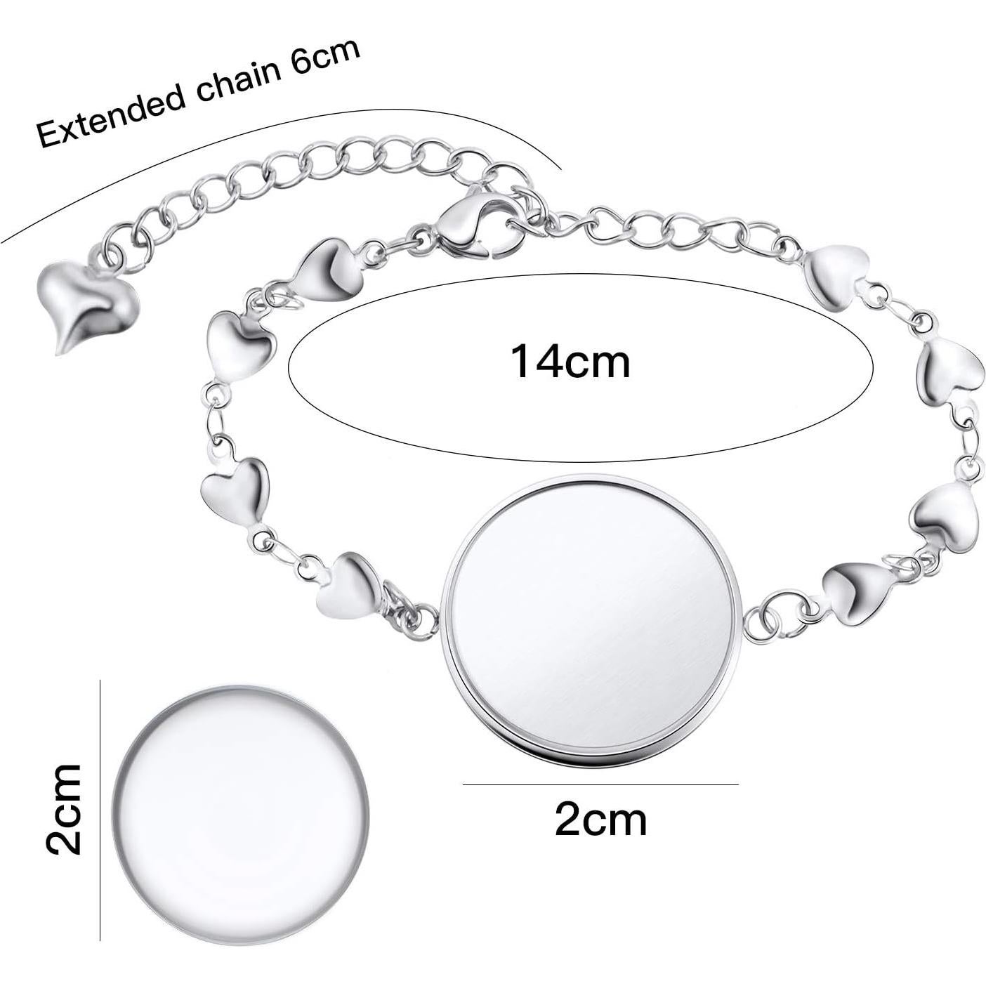 Kit de Joyería Hicarer: 20 Pulseras Bezel 20mm + 20 Cabochones