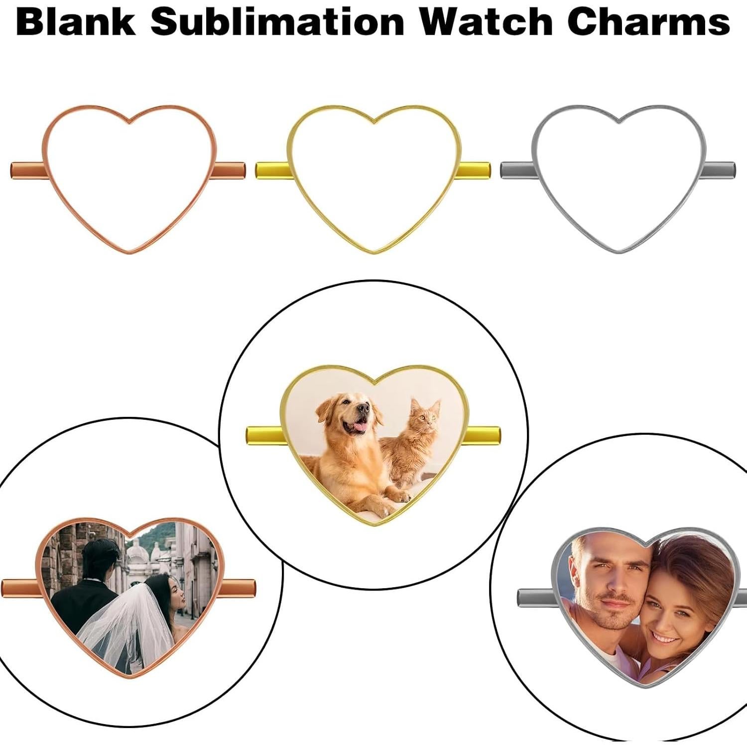 12 Piezas Encantos en Blanco para Sublimación DIY - Accesorios Personalizados