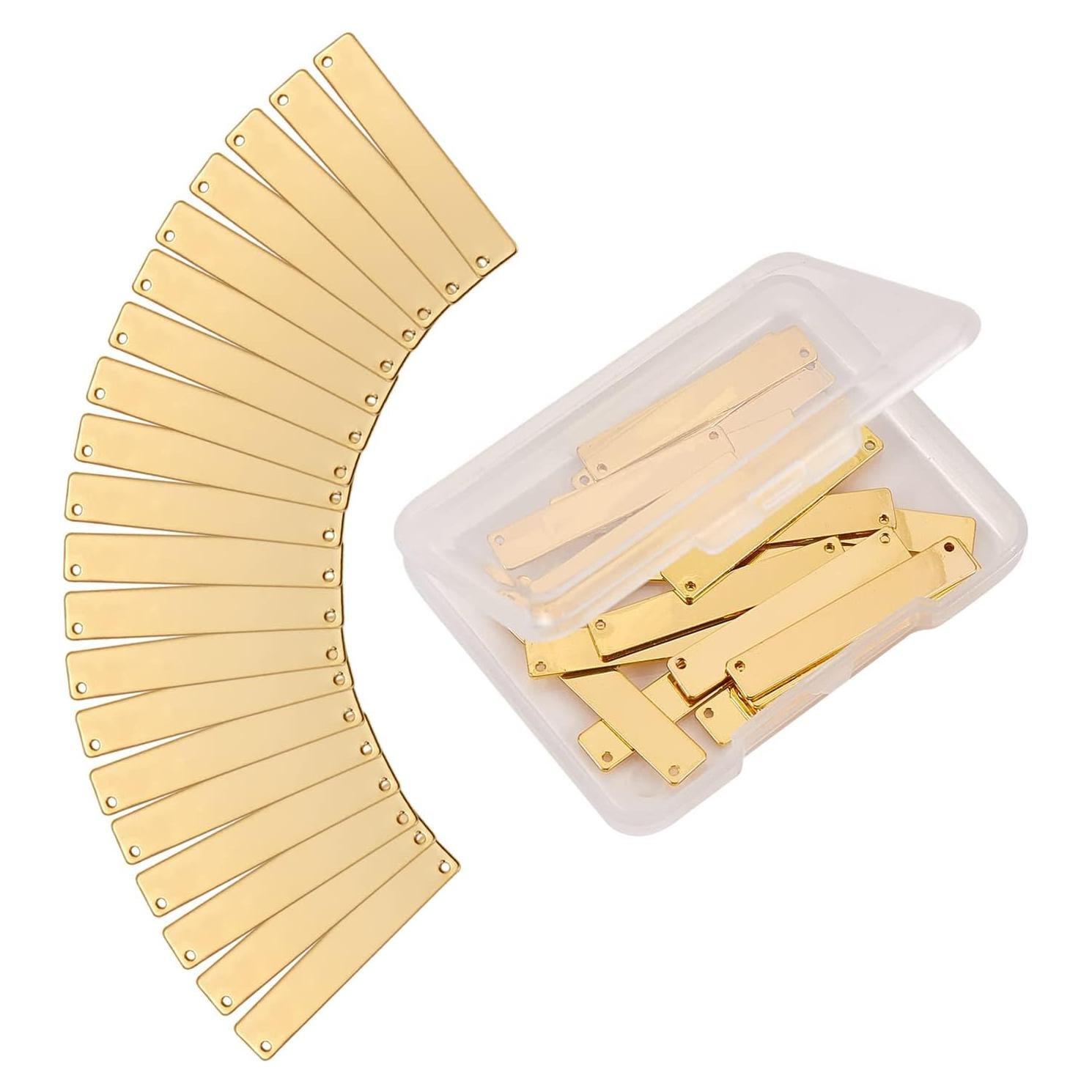 Etiquetas en Blanco Rectangulares BEEFLYING 20 Pcs para Joyería