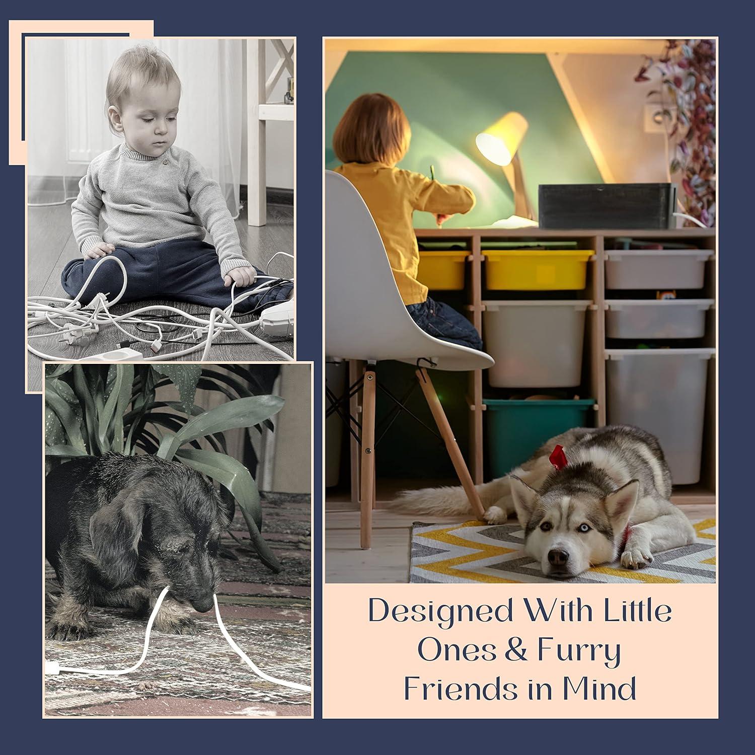 Caja Organizadora de Cables Luxe Designs - Negra Rústica