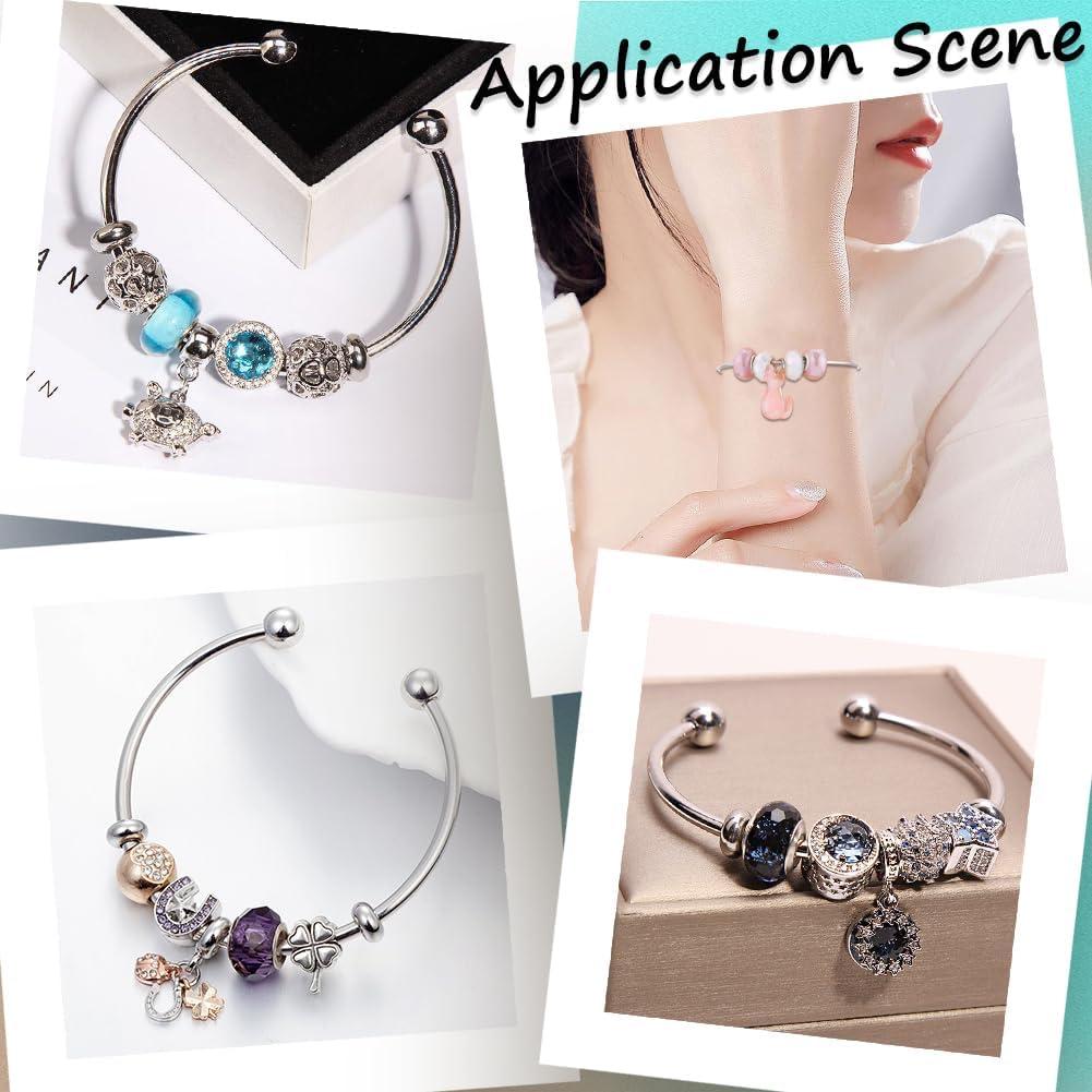 12 Pulseras de Latón Plateado SUNNYCLUE para DIY Joyería