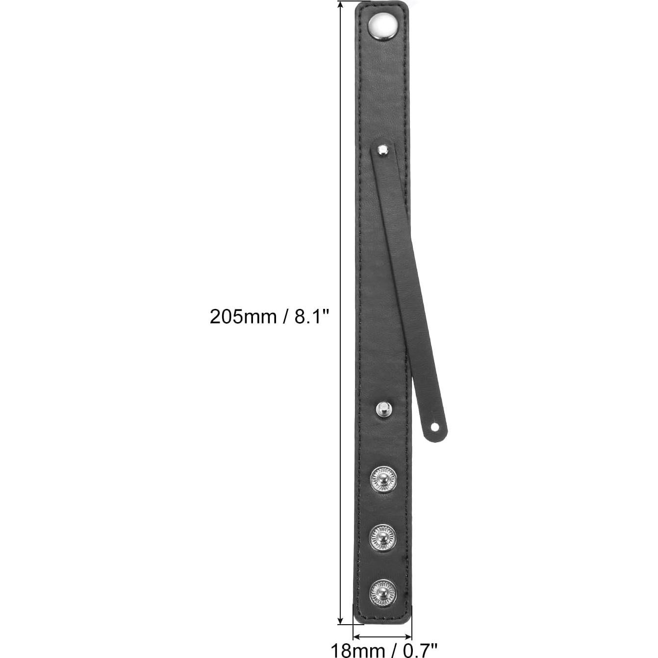 Correas de Pulsera Ajustables PATIKIL PU 20.5 cm Negro 12 Unidades