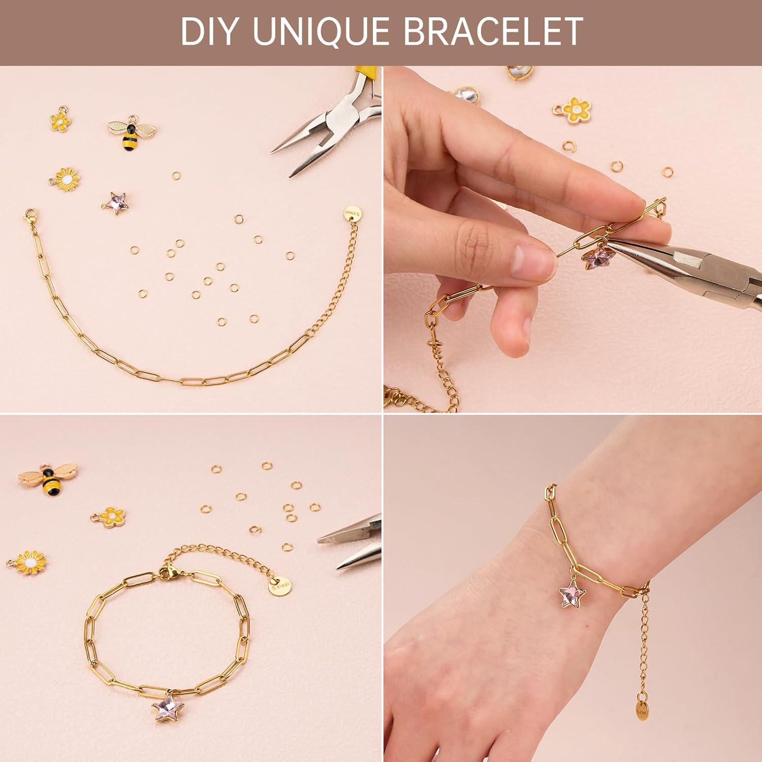 Juego de Cadenas de Pulsera UMAOKANG 10 Piezas Acero Inoxidable