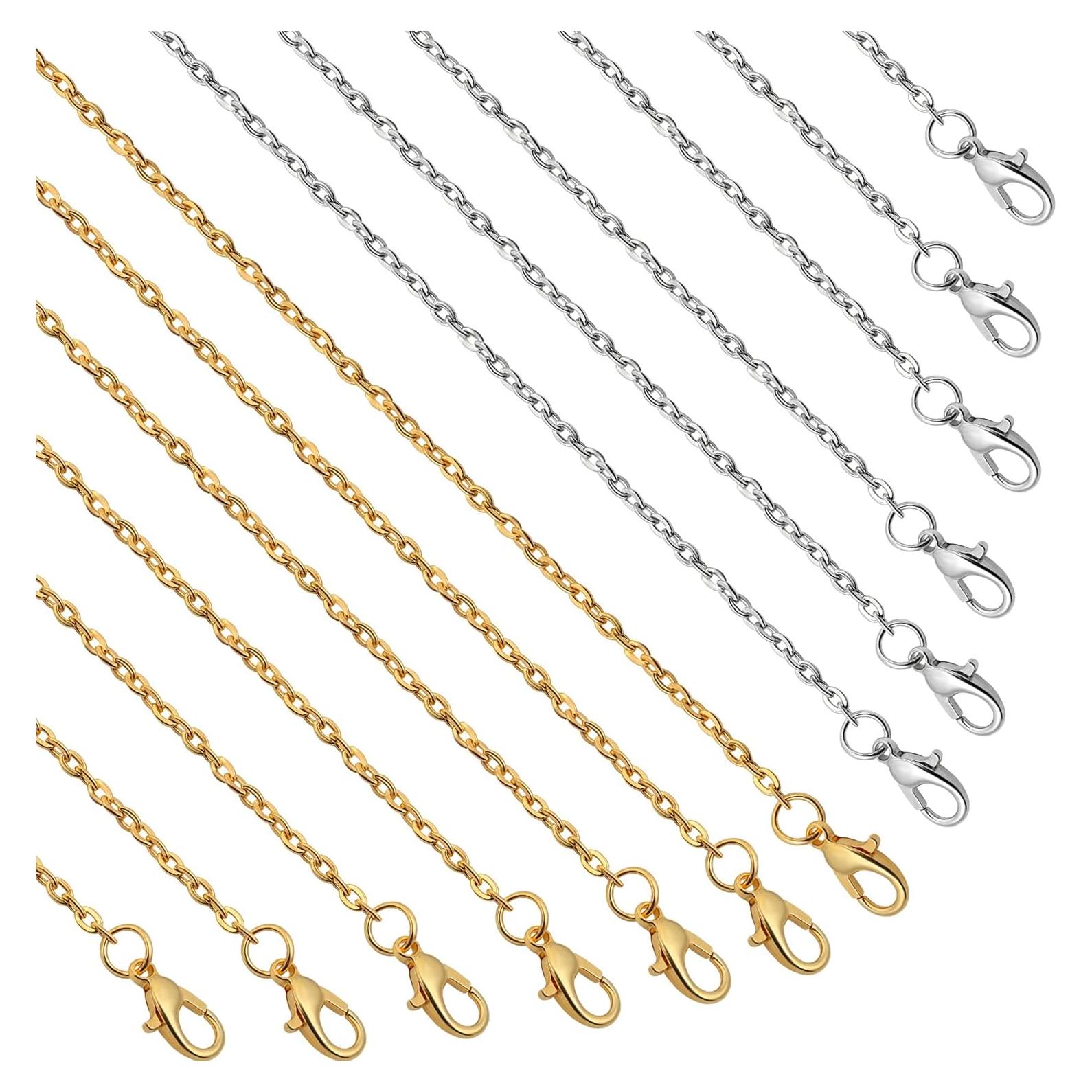 Cadenas de Collar Lemonkey 24 Unidades 45.72 cm Oro y Plata
