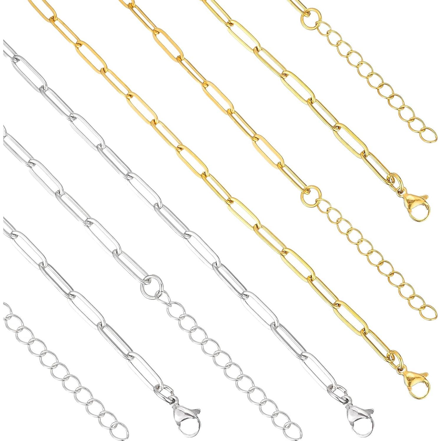 Paquete de 16 Pulseras de Encanto KEIAOUE Acero Inoxidable