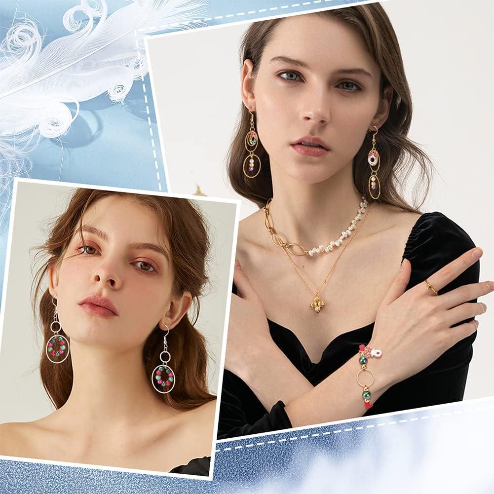 240 Pcs Colgantes Bezel Abierto PH PandaHall 10-25mm Dorado/Plata