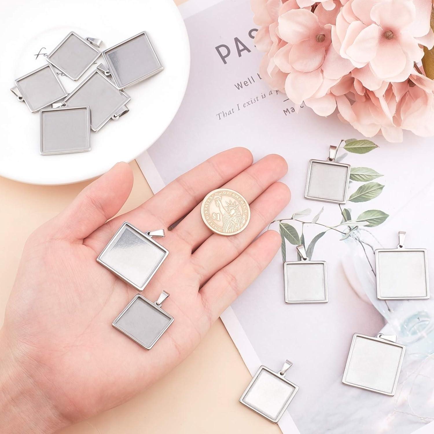 Bandejas Bezel Cuadradas 20x20mm y 25x25mm UNICRAFTALE