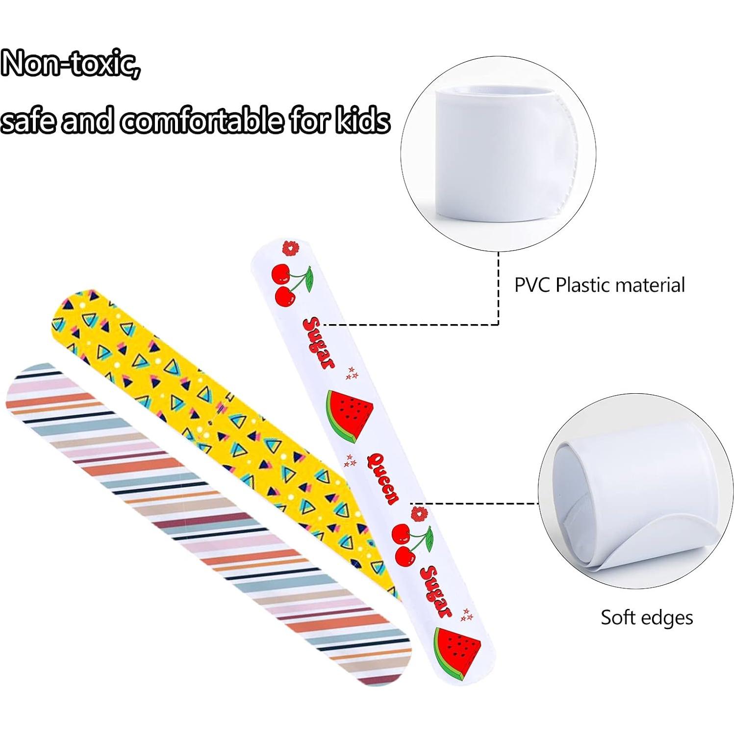 Paquete de 42 Pulseras de Golpe Blancas HappyHapi 22x3cm DIY