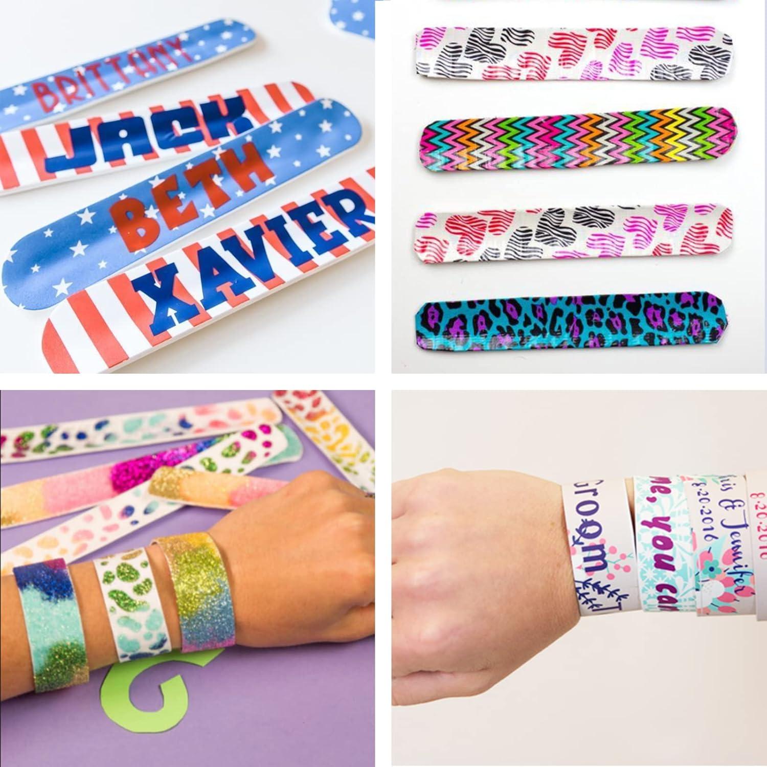 Paquete de 42 Pulseras de Golpe Blancas HappyHapi 22x3cm DIY