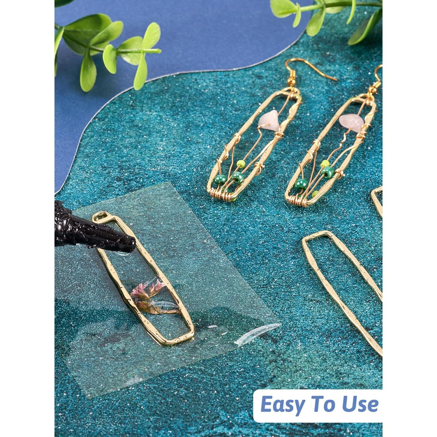 10 Encantos Rectangulares Huecos PandaHall para Joyería DIY