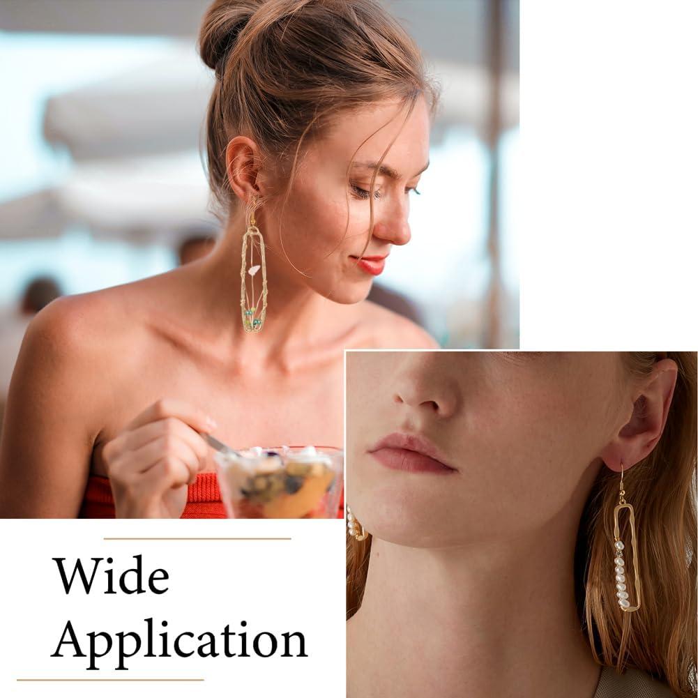 10 Encantos Rectangulares Huecos PandaHall para Joyería DIY