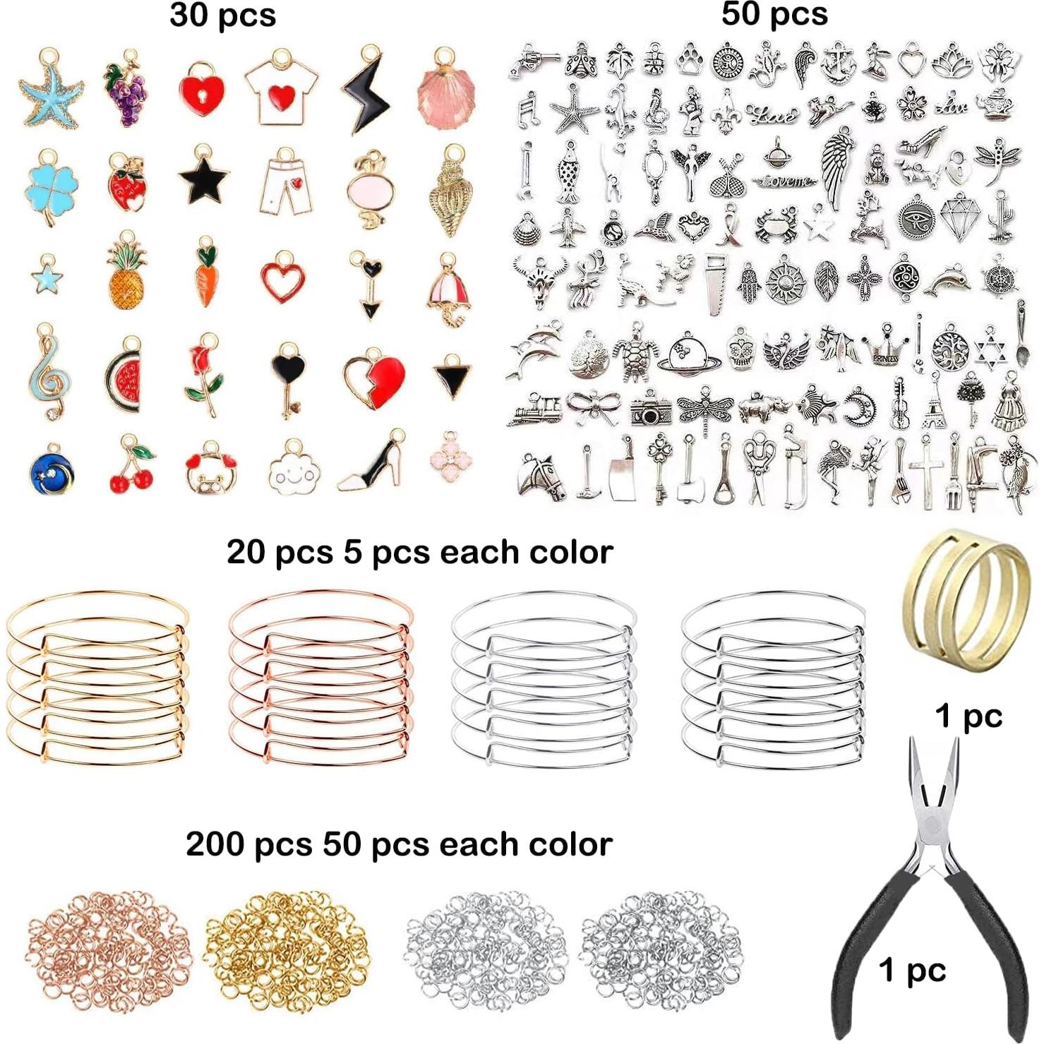 Kit de Fabricación de Pulseras Phinicco 317 Piezas DIY