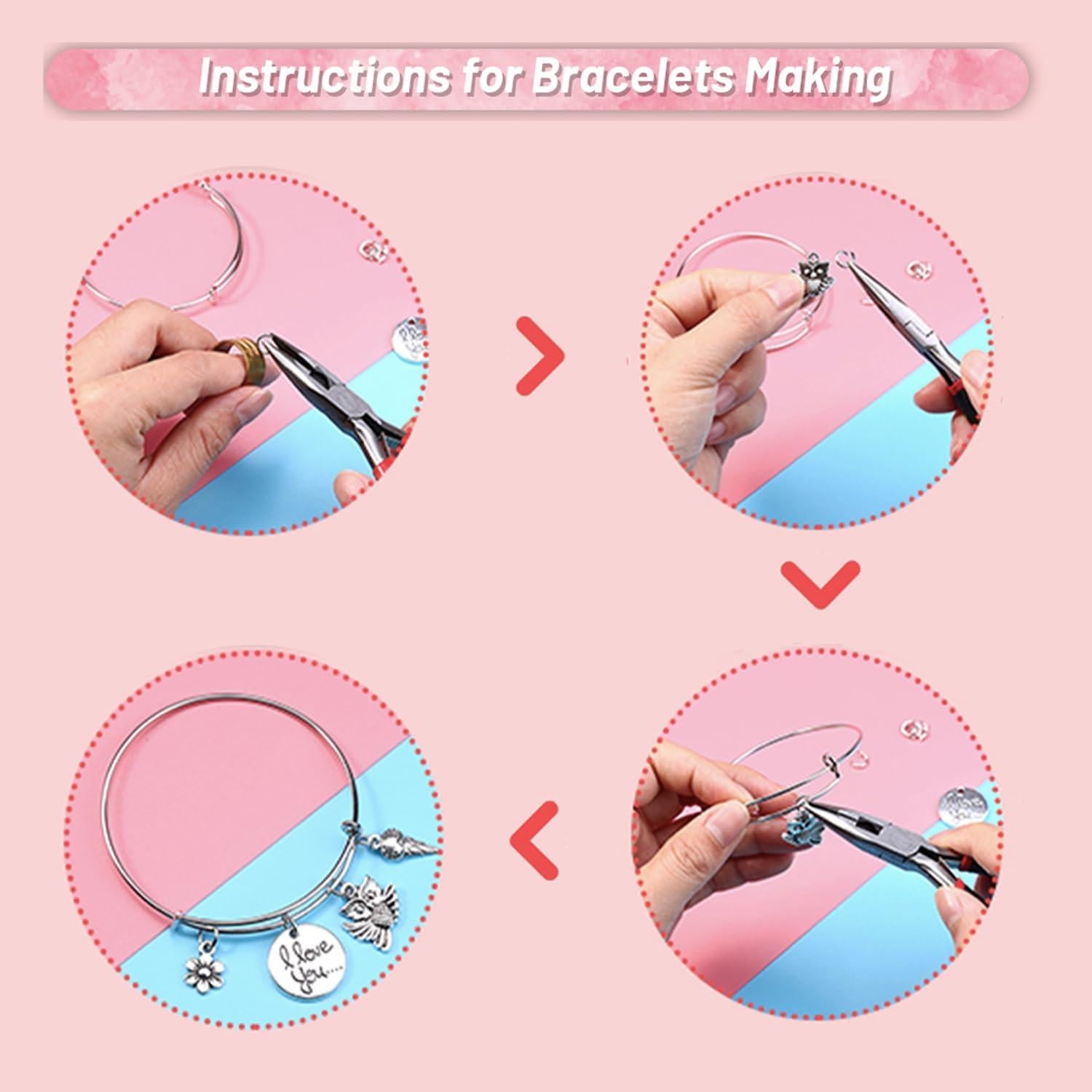 Kit de Fabricación de Pulseras Phinicco 317 Piezas DIY