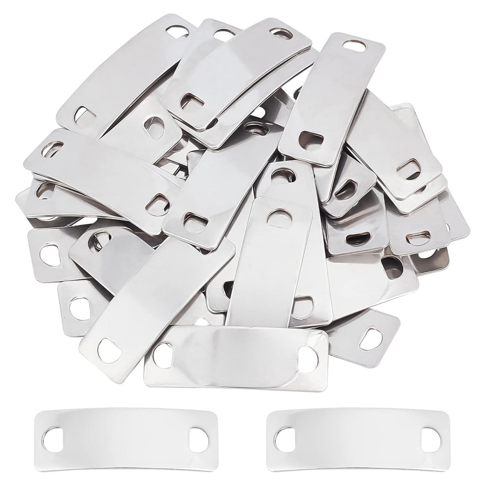 Etiquetas en Blanco Curvadas UNICRAFTALE 40pcs Acero Inoxidable