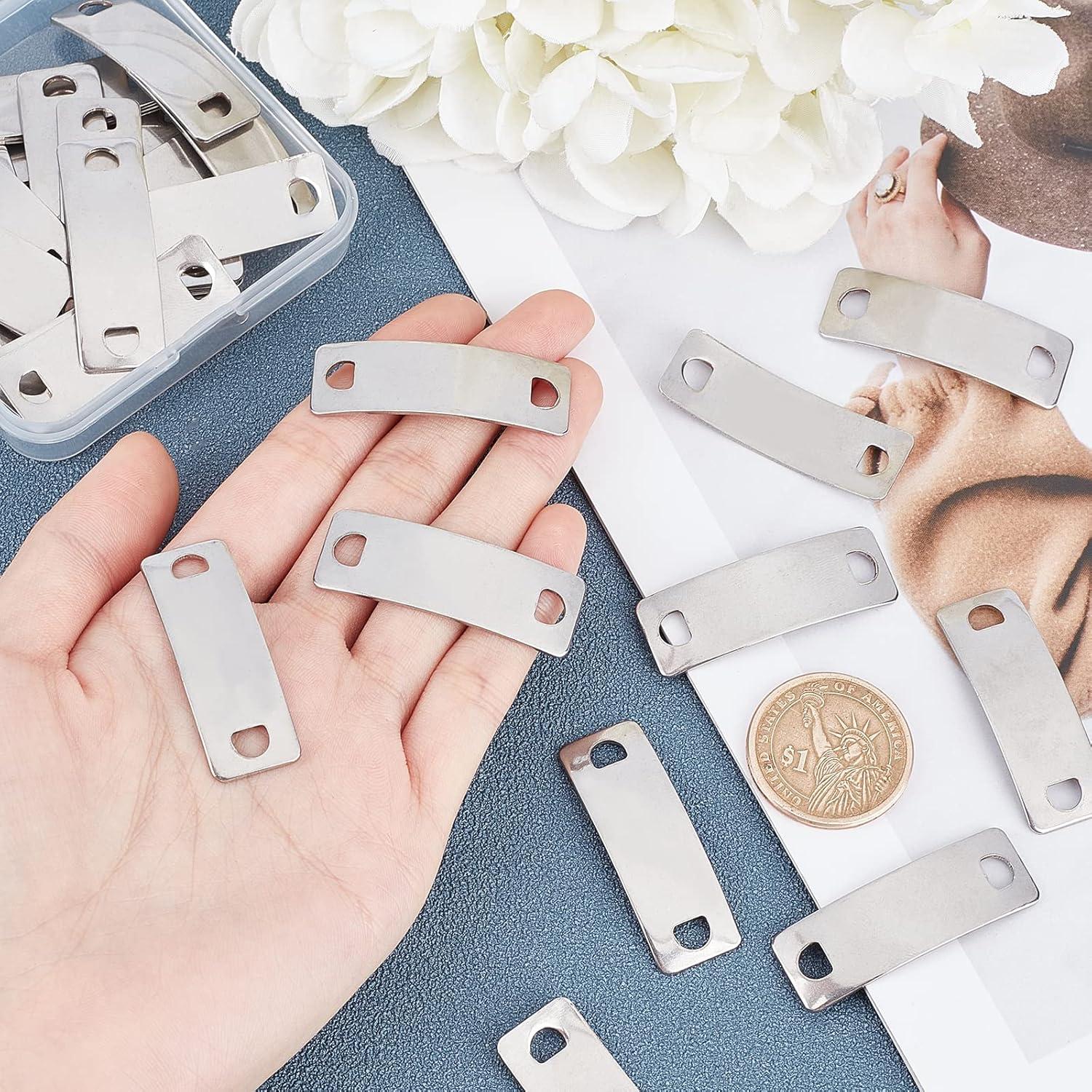 Etiquetas en Blanco Curvadas UNICRAFTALE 40pcs Acero Inoxidable