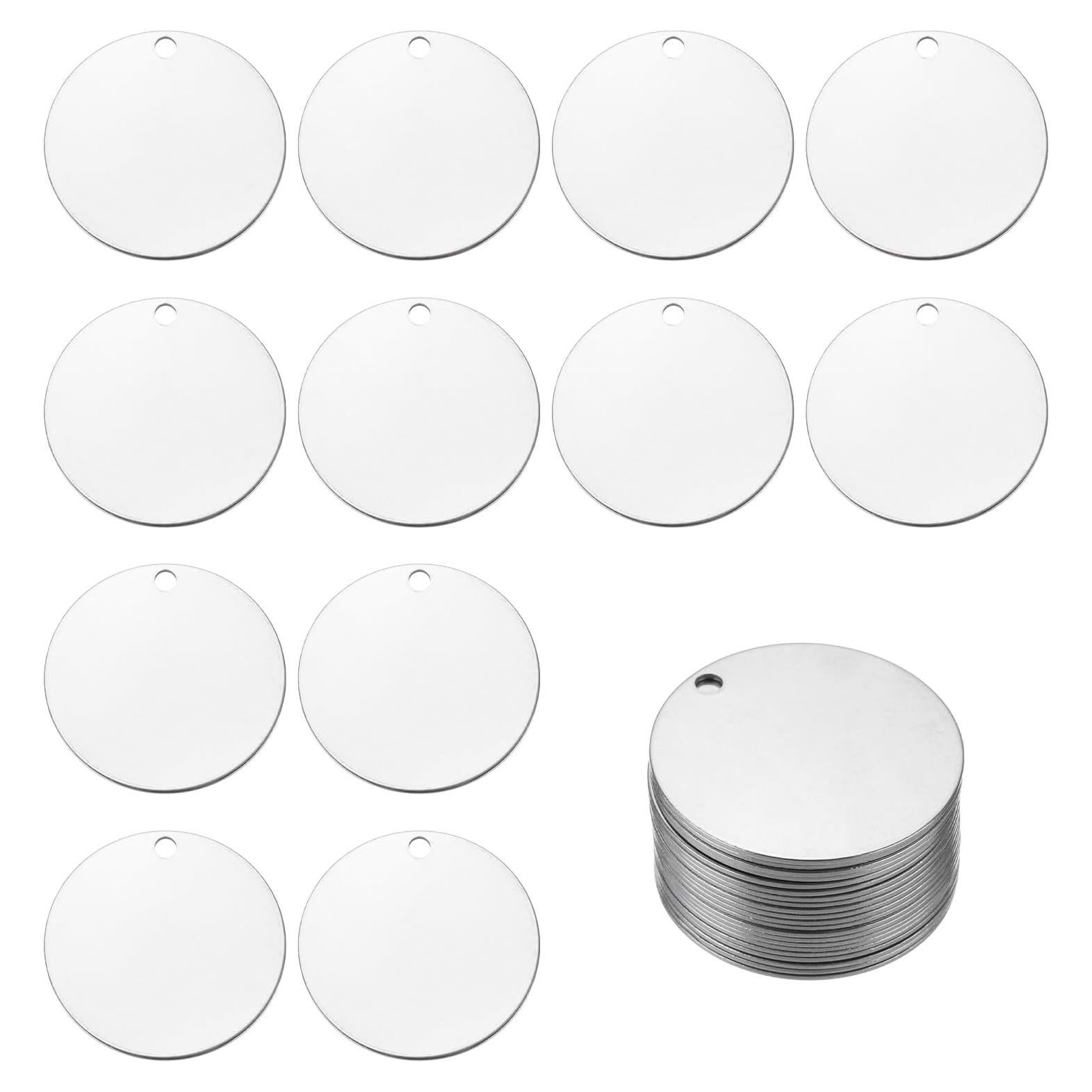 Etiquetas de Acero Inoxidable MECCANIXITY 20 Pcs 40mm DIY