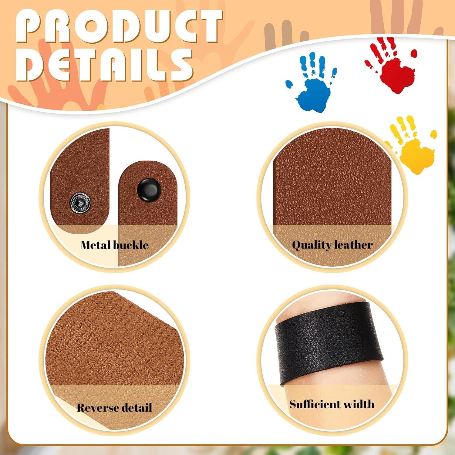 Reginary 12 Pulseras de Cuero en Blanco 22 x 2.5 cm DIY