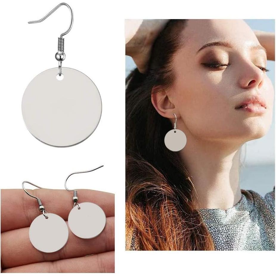 Etiquetas de Sello Planas Redondas PH PandaHall 50 pcs Acero Inoxidable 25mm