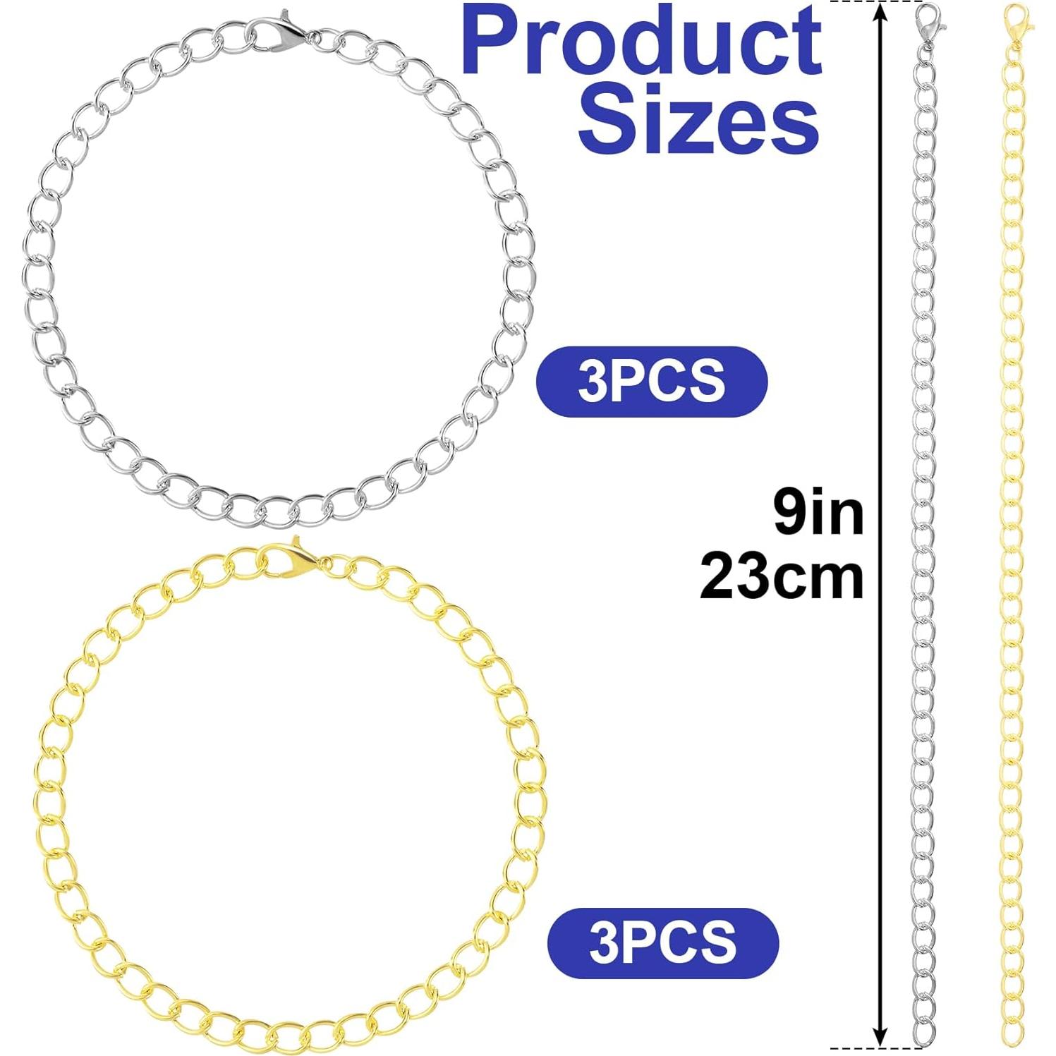 Cadena de Pulsera SmallCat 6PCS Aleación Oro Plata 23cm