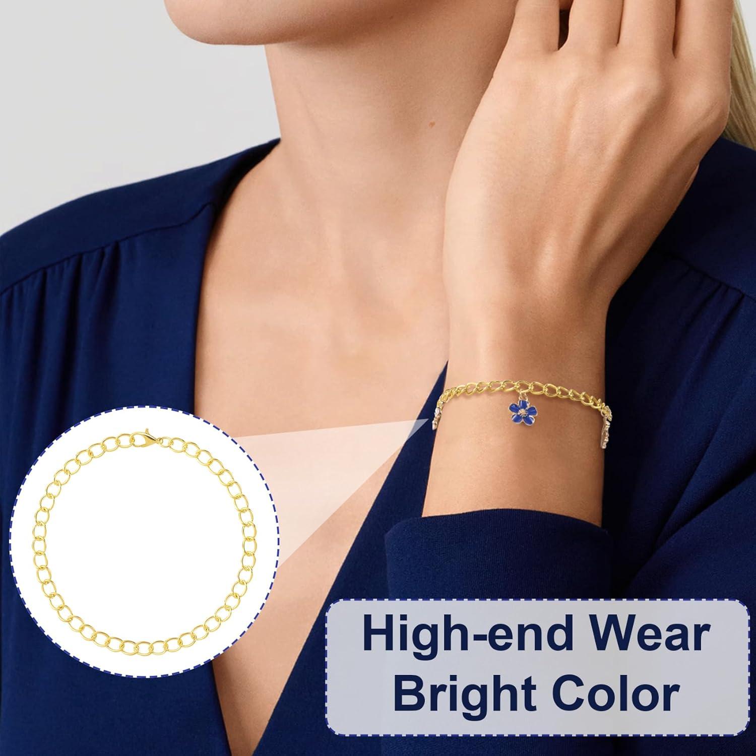 Cadena de Pulsera SmallCat 6PCS Aleación Oro Plata 23cm