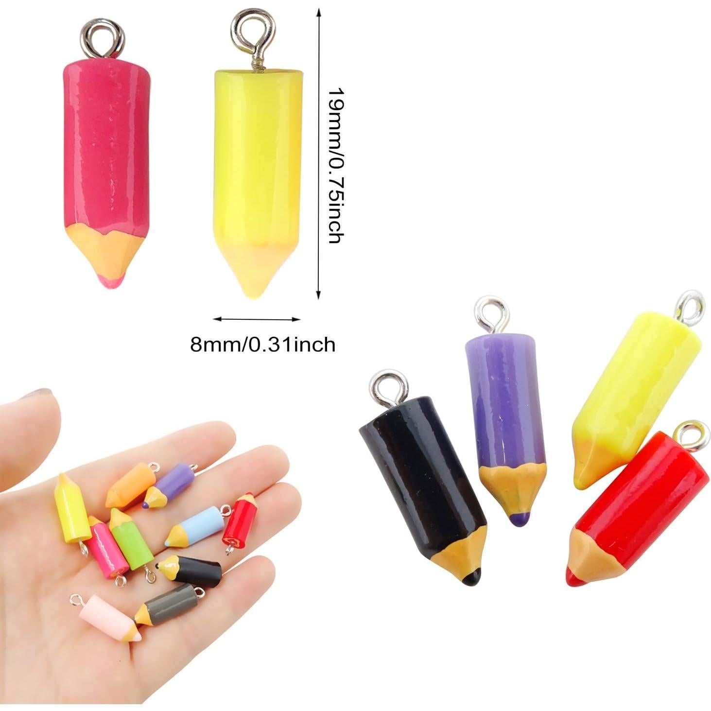 20 Colgantes de Lápiz de Resina Coloridos Honbay para Joyería