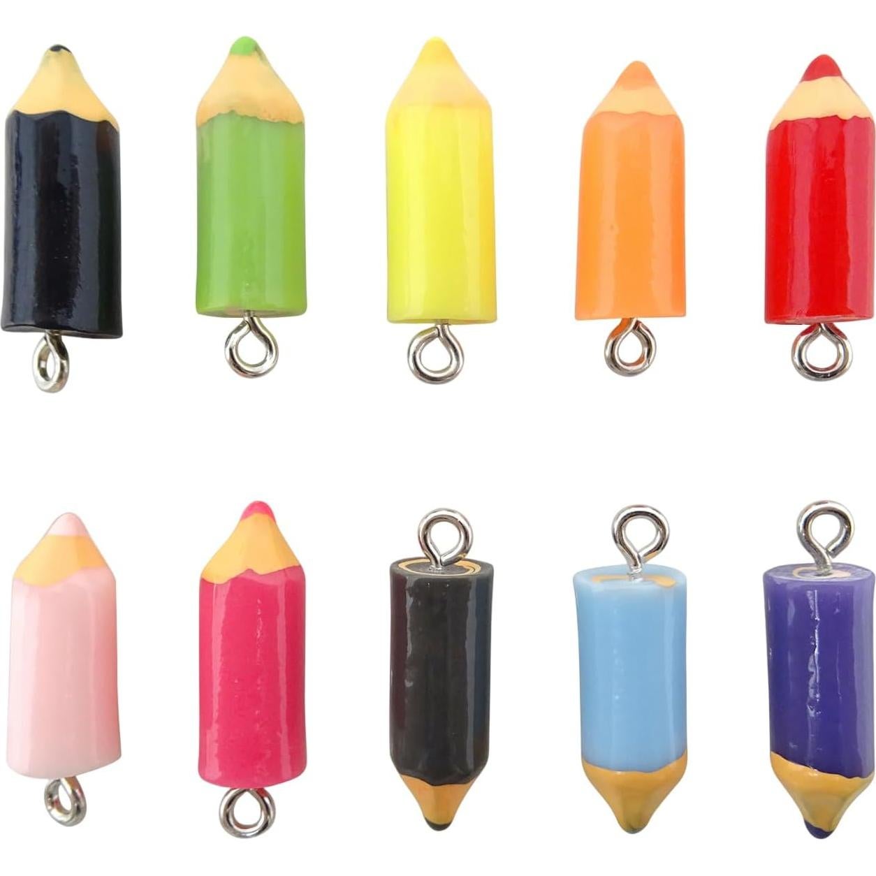 20 Colgantes de Lápiz de Resina Coloridos Honbay para Joyería