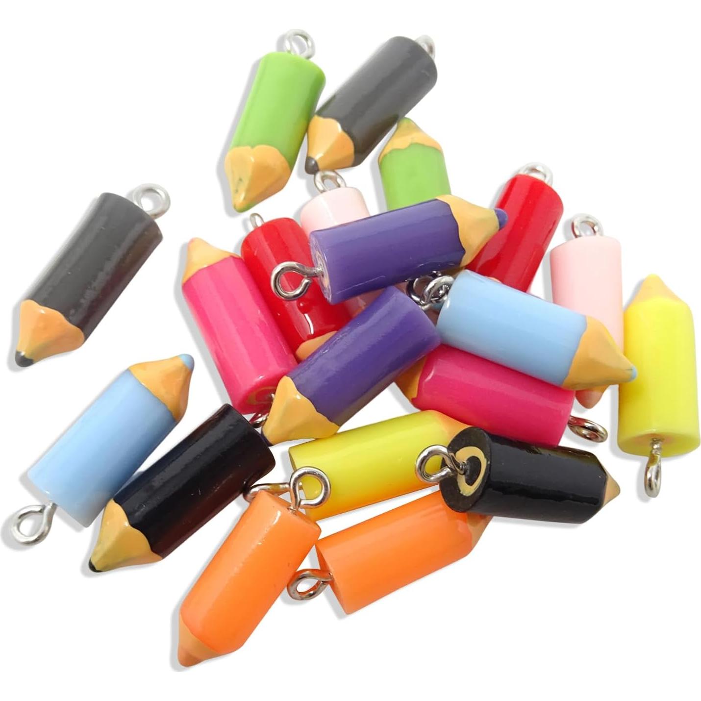 20 Colgantes de Lápiz de Resina Coloridos Honbay para Joyería