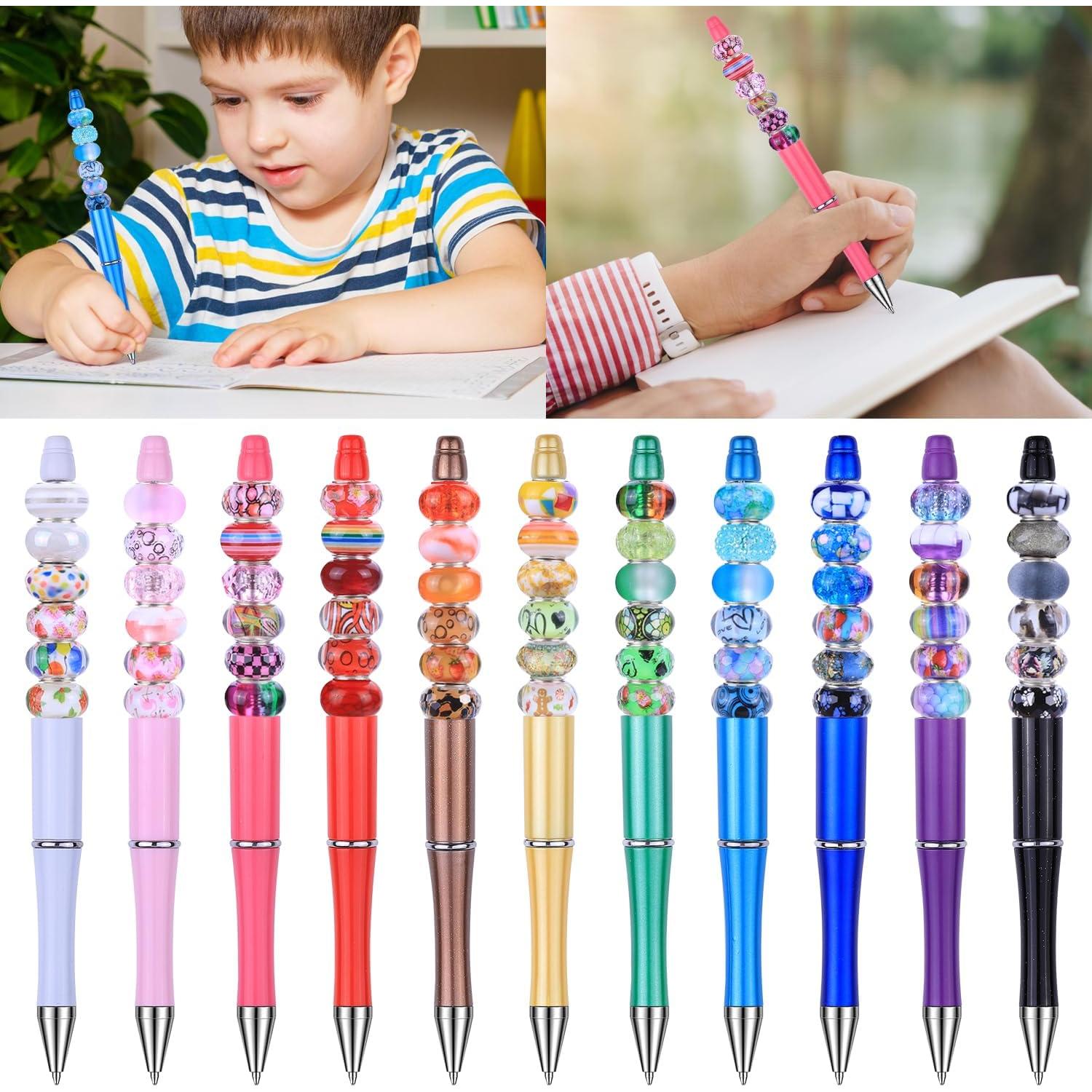 AIPRIDY 130 Perlas de Joyería de Gran Agujero Coloridas