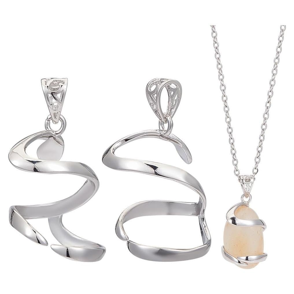 Colgante de Garra de Plata Esterlina 925 para Gemas Irregulares