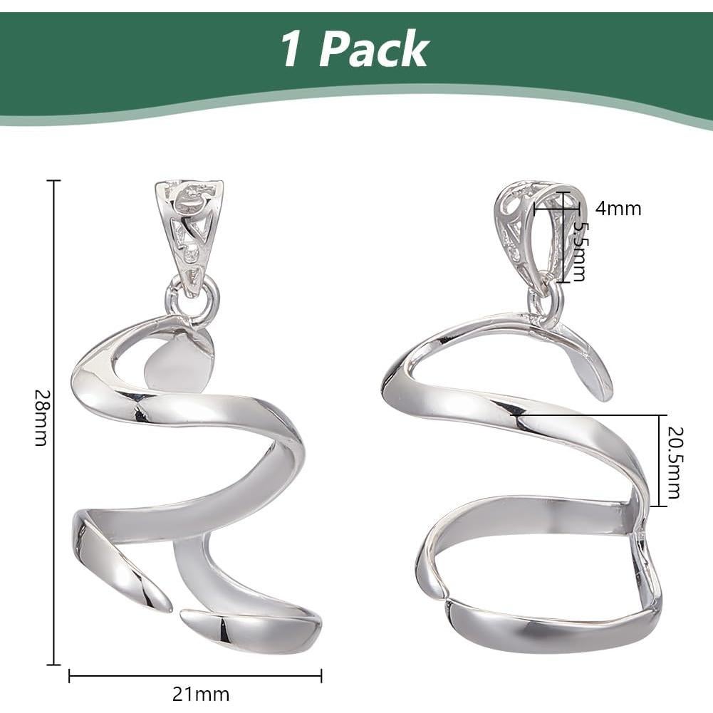 Colgante de Garra de Plata Esterlina 925 para Gemas Irregulares