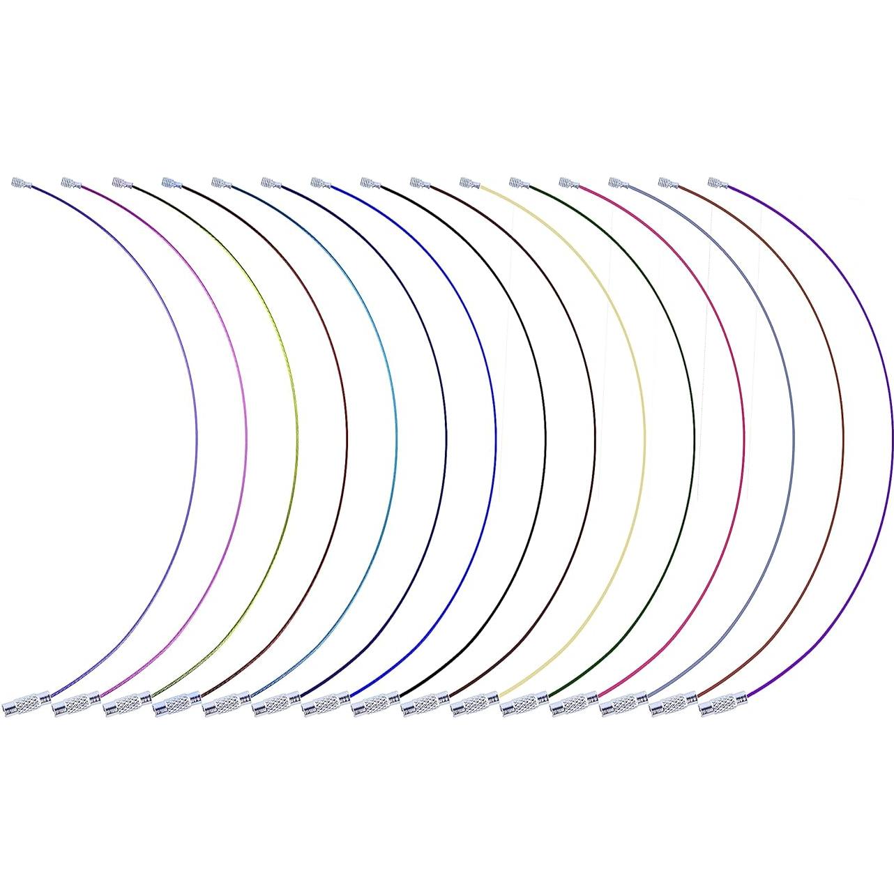 KONMAY Pulseras de Alambre Ajustables 50pcs 24cm Acero Inoxidable