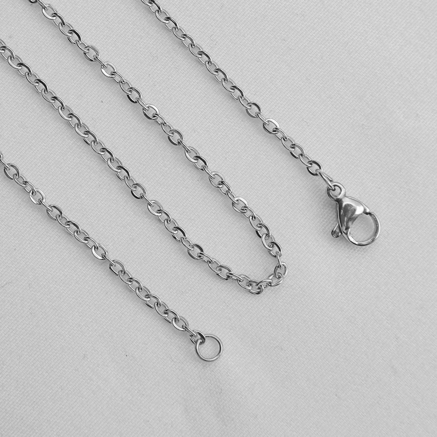 Paquete de 30 cadenas de collar 2mm acero inoxidable Andblue