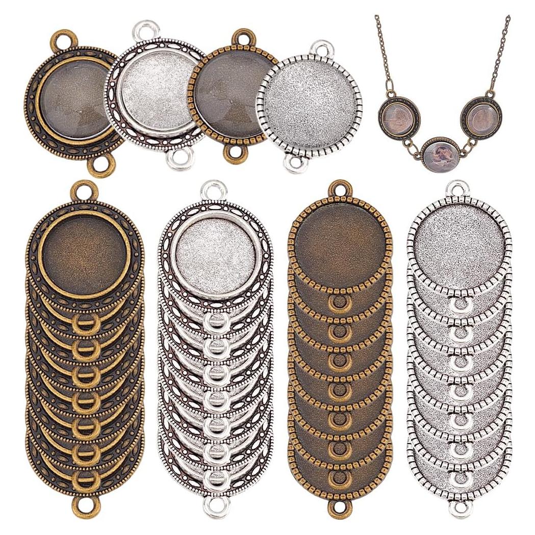 Pendientes de Aleación PH PandaHall 32 Pcs 14-16mm Vidrio