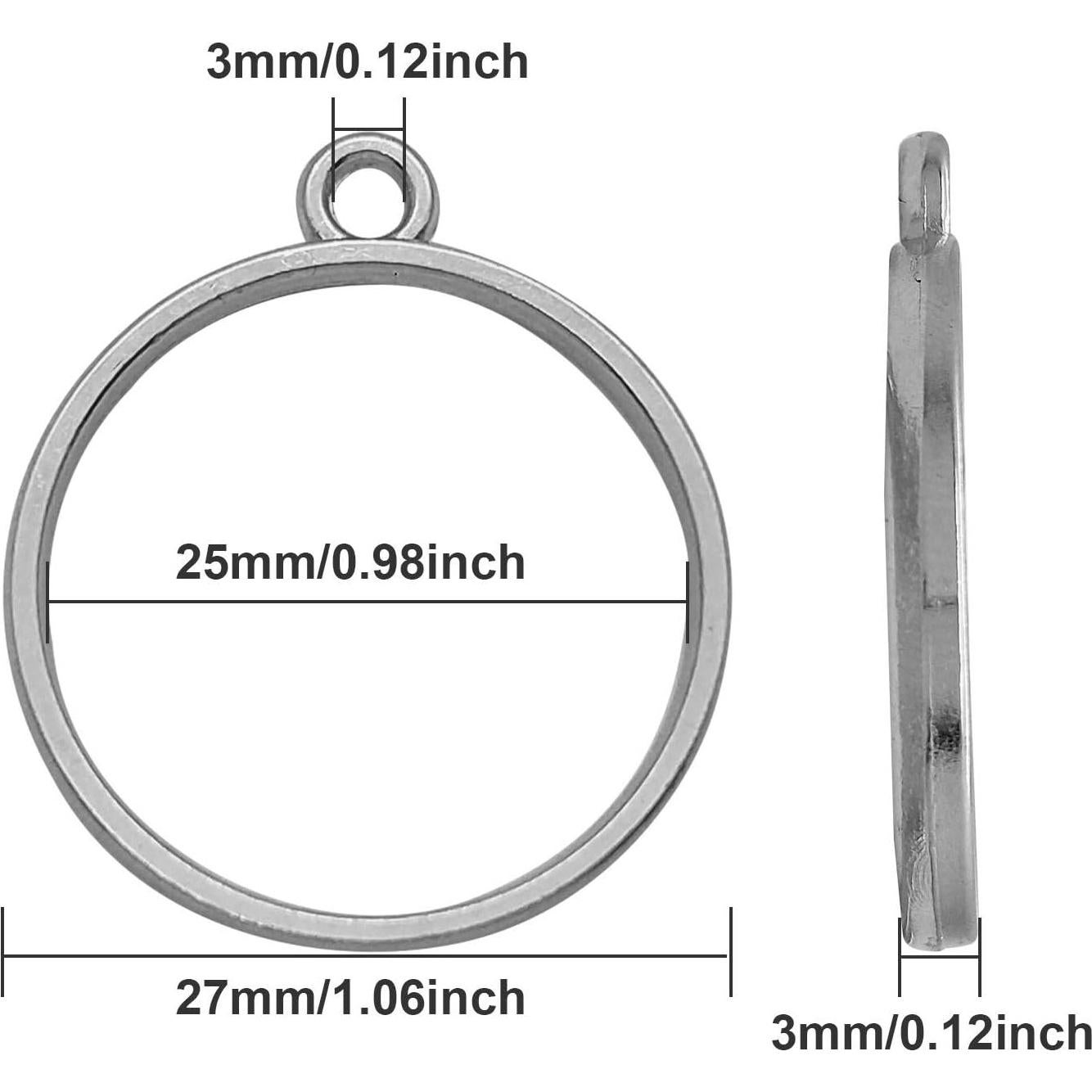 Huwujiu 60pcs Pendientes Bezel Abiertos para Joyería DIY