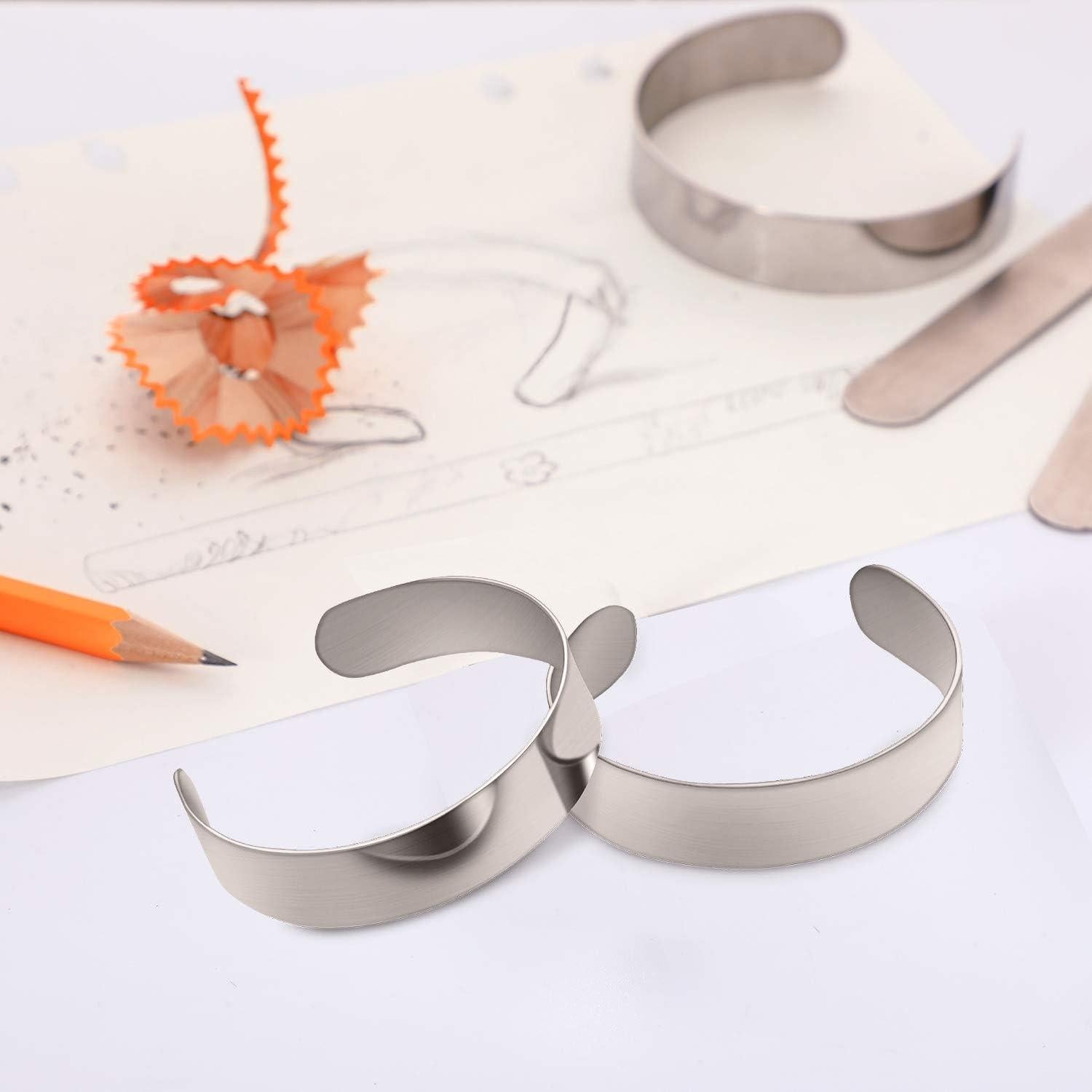 16 Pulseras en Blanco de Acero Inoxidable Hicarer para DIY