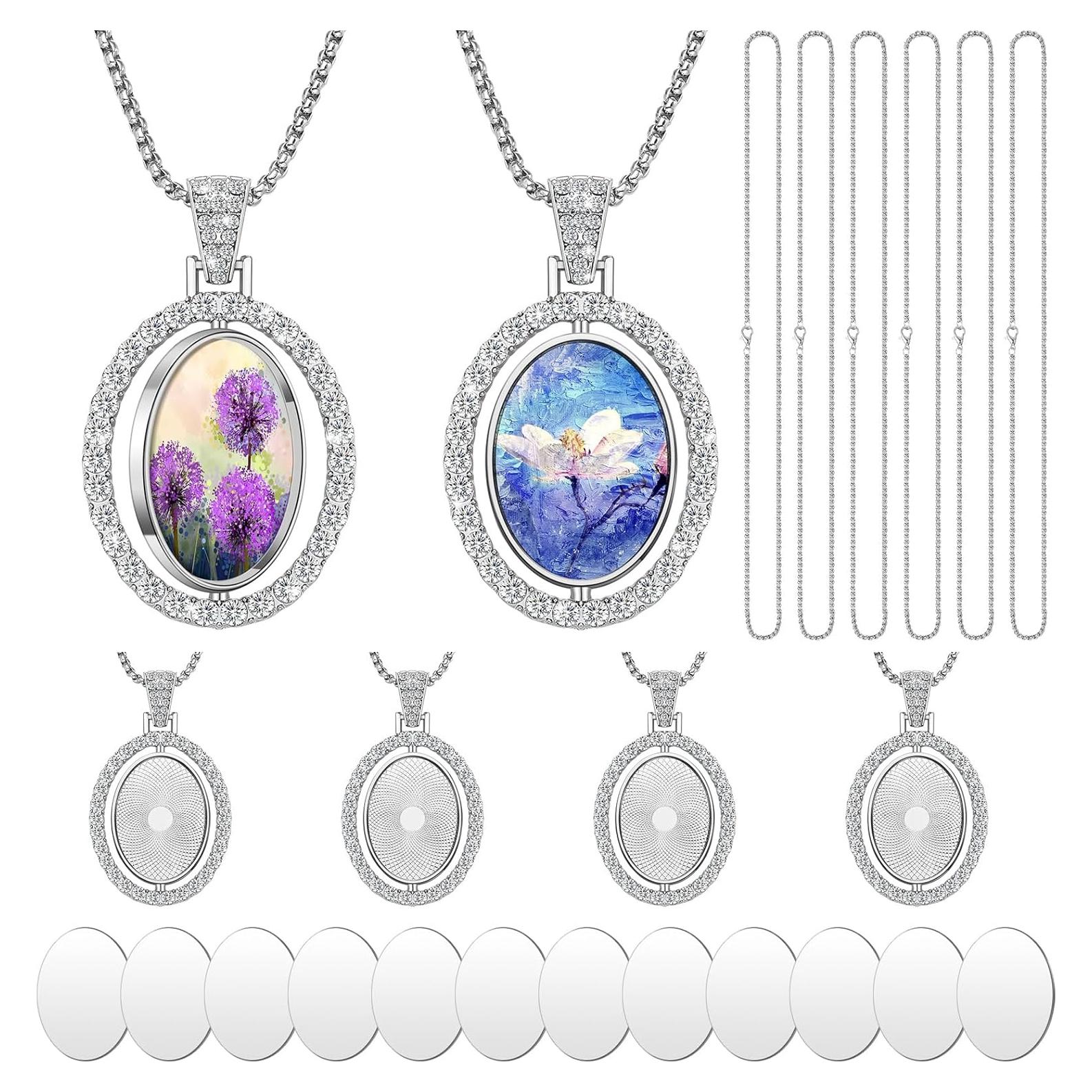 Juego de Colgantes de Rhinestone Junkin 24 Piezas para Sublimación