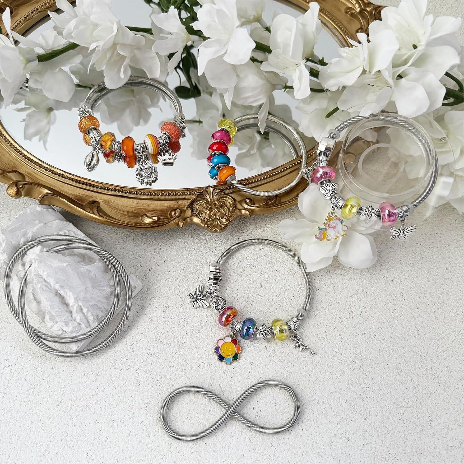 Exway 20 Pulseras Expandibles de Plata Ajustables para DIY