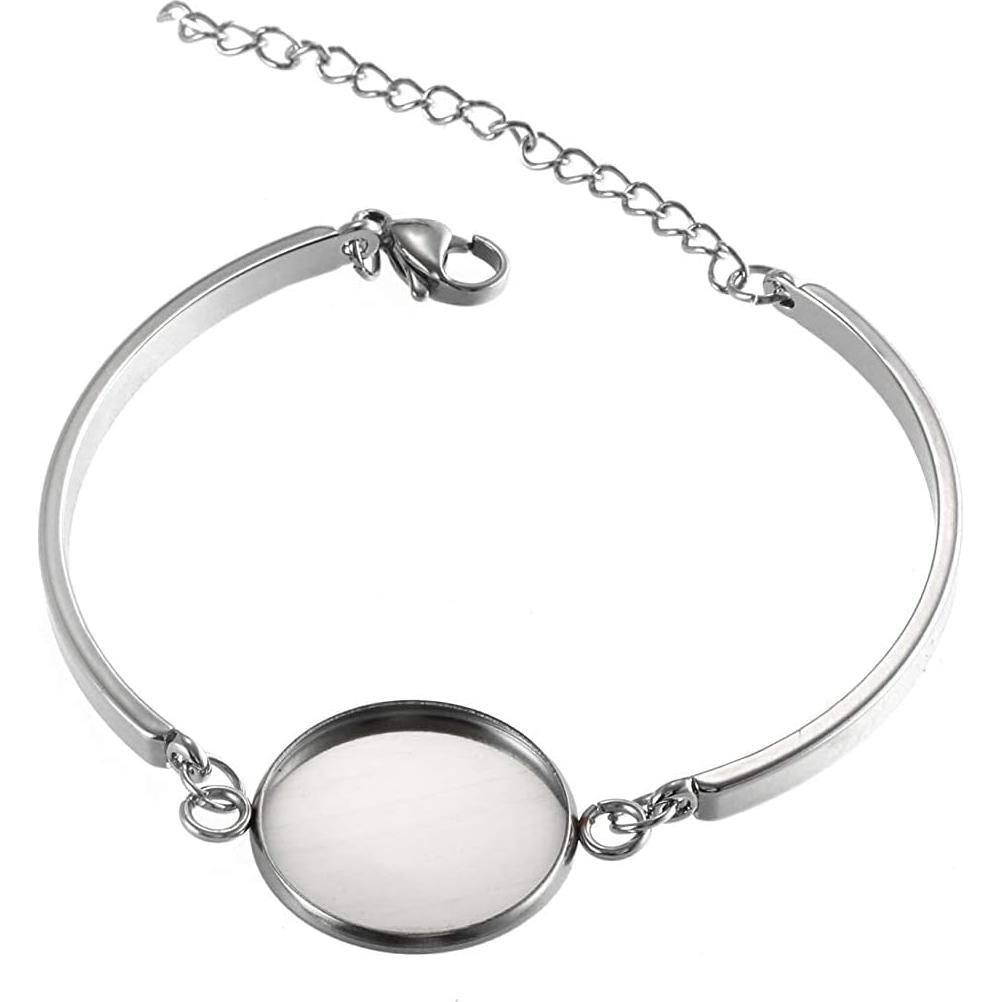 Kit de Pulseras DIY SHUNAE 10pcs Acero Inoxidable 20mm