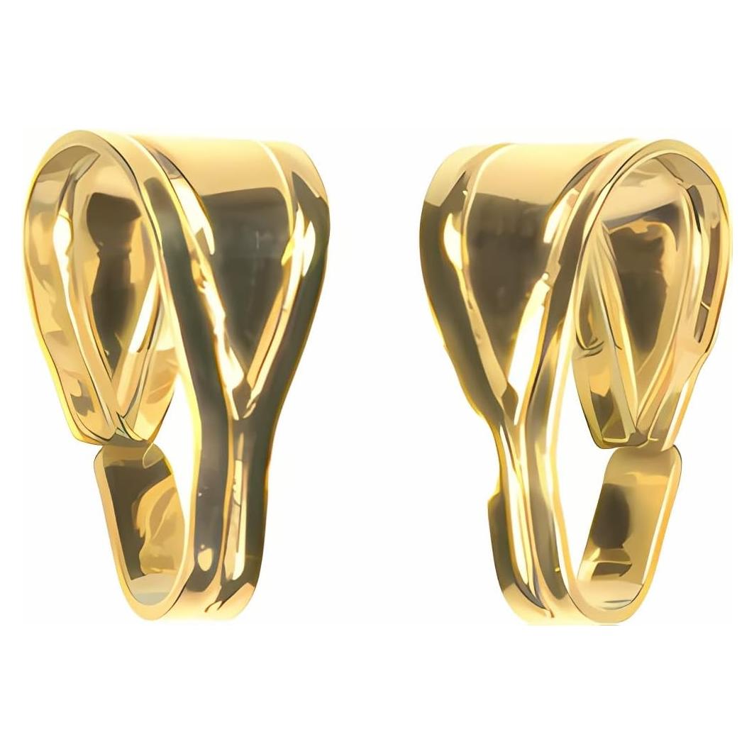 Anillas de Colgante de Plata Esterlina 925 uGems 12mm Oro 14K