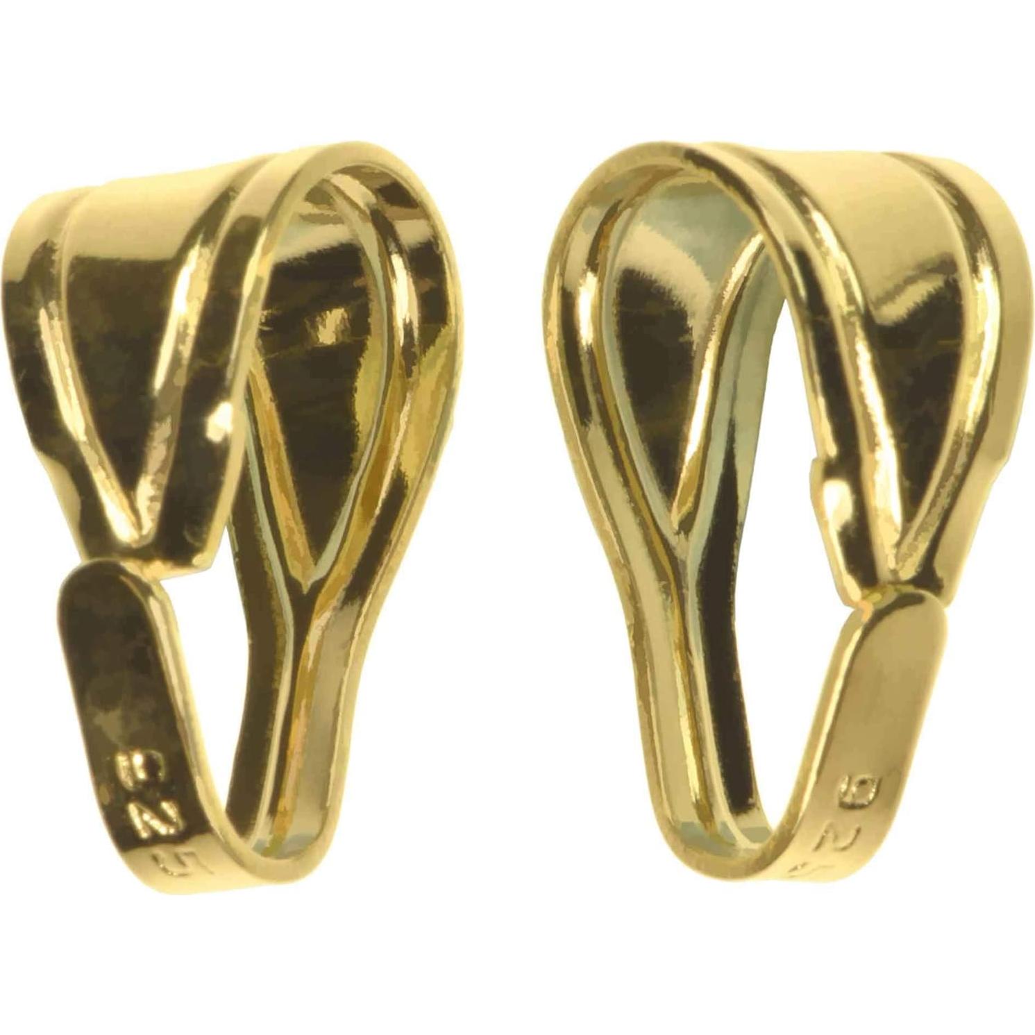 Anillas de Colgante de Plata Esterlina 925 uGems 12mm Oro 14K