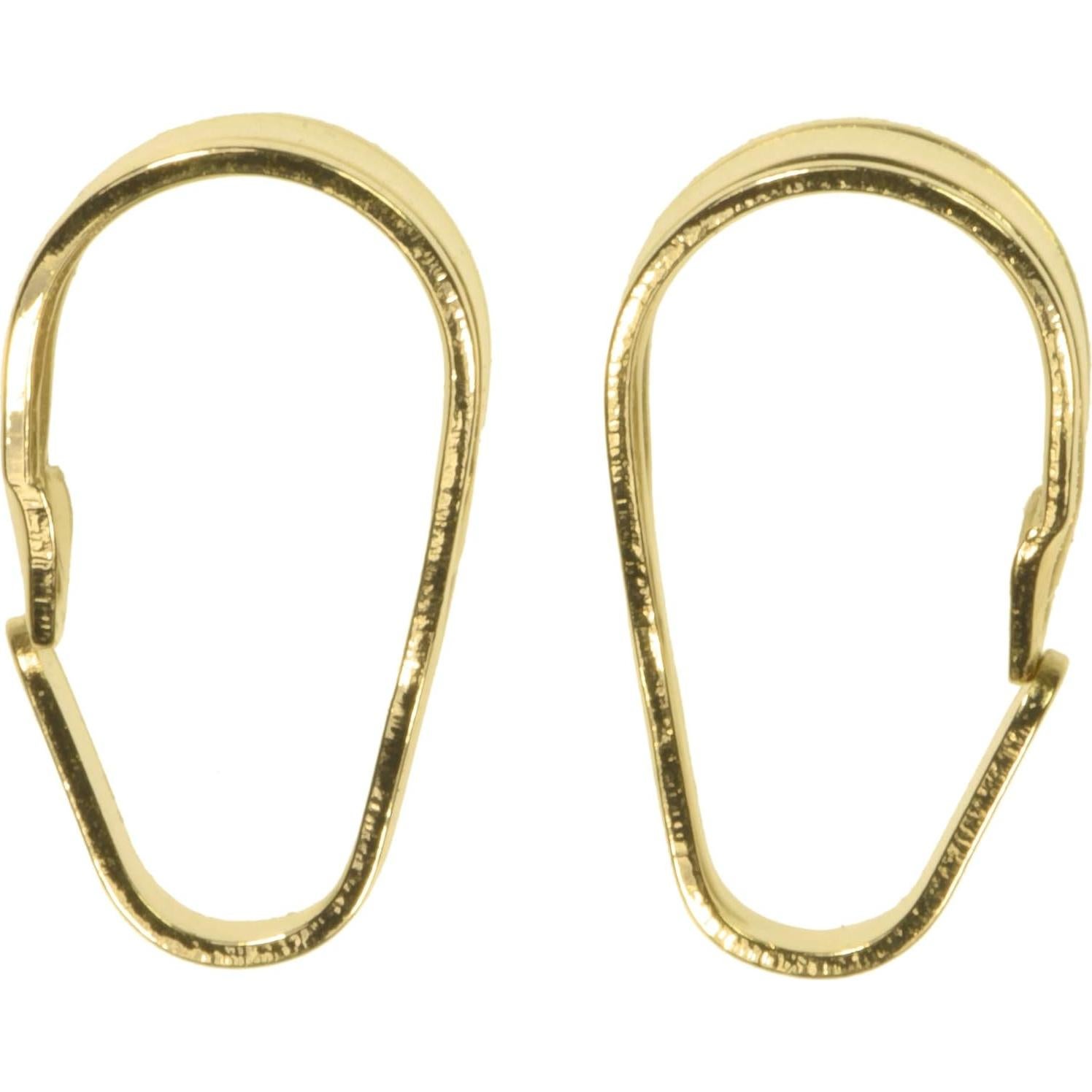 Anillas de Colgante de Plata Esterlina 925 uGems 12mm Oro 14K