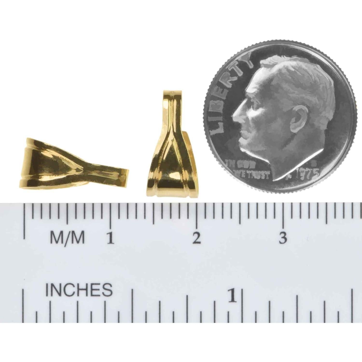 Anillas de Colgante de Plata Esterlina 925 uGems 12mm Oro 14K