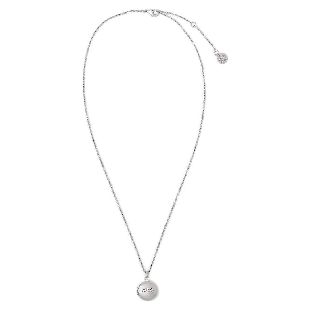 Collar de medallón de ola Pura Vida - Latón - 40.64 cm