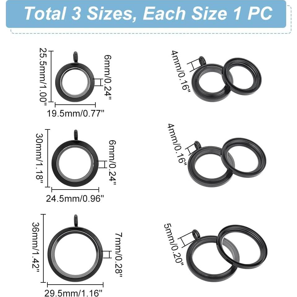 Colgantes de Recuerdo de Vidrio UNICRAFTALE - 3 Piezas