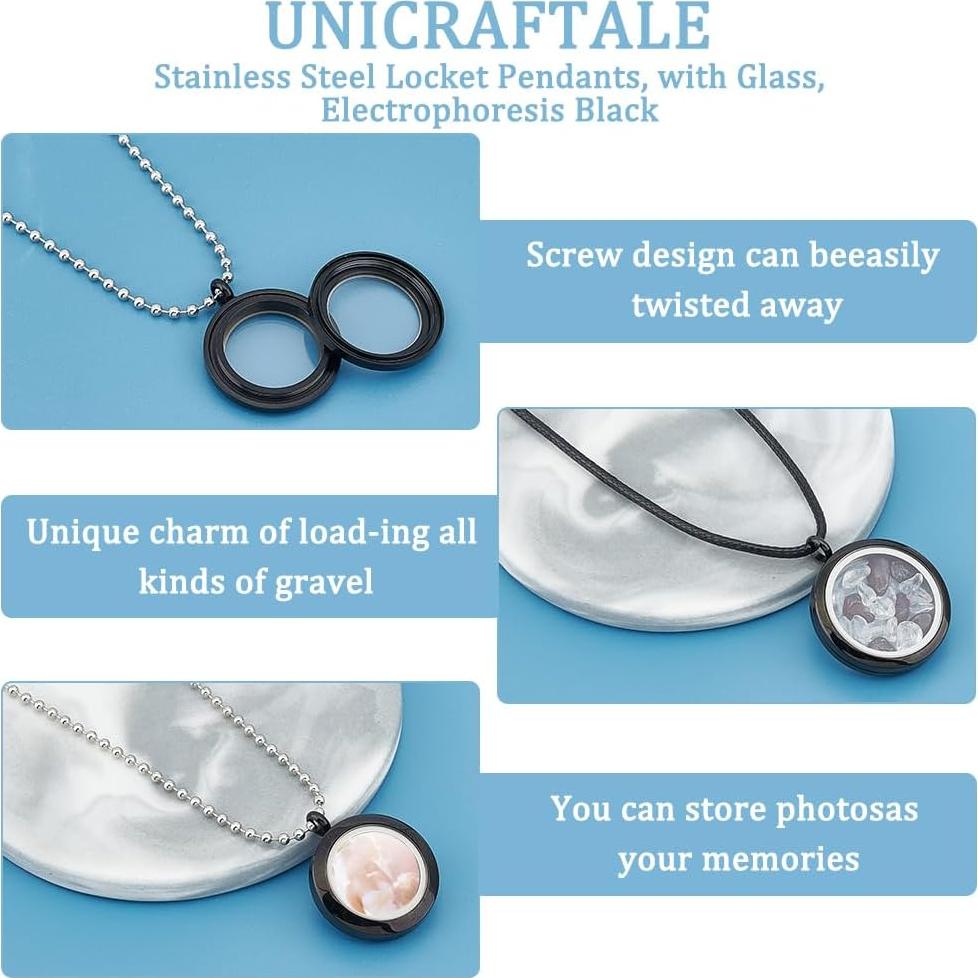 Colgantes de Recuerdo de Vidrio UNICRAFTALE - 3 Piezas