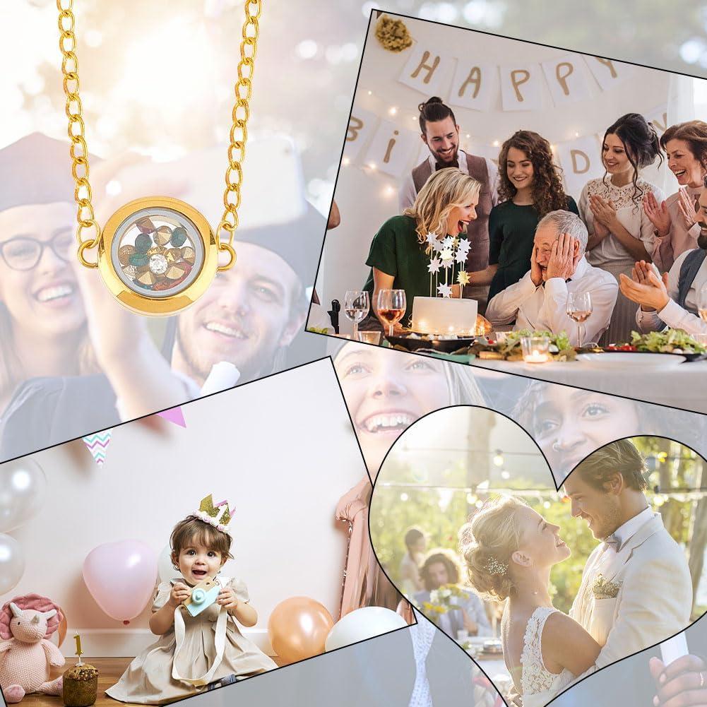 Colgantes de Locket de Cristal UNICRAFTALE 2 Pcs 24.5x6mm