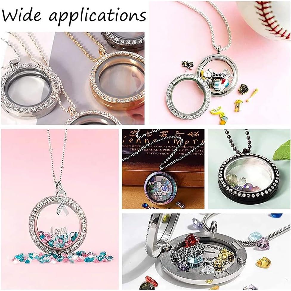 Colgantes de Locket de Cristal UNICRAFTALE 2 Pcs 24.5x6mm